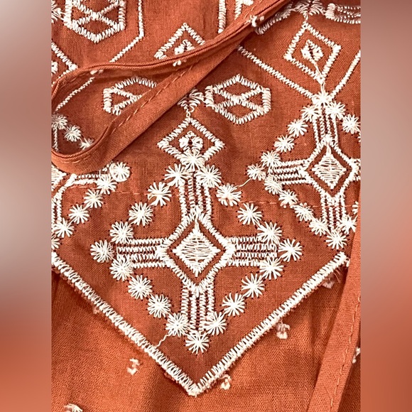 Mine for Anthropologie Women’s Terracotta Sleeveless Blouse Shirt Top Medium - Picture 16 of 16